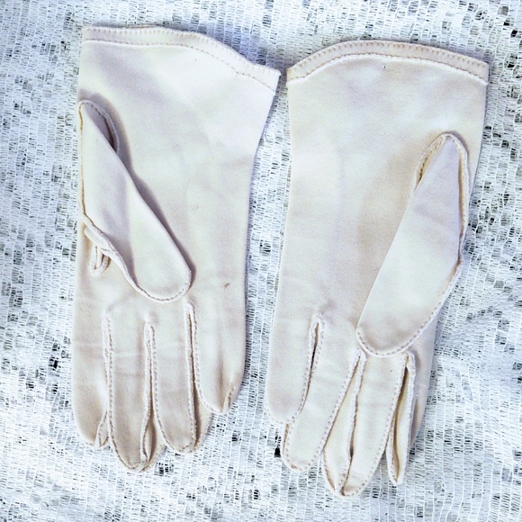 LADIES VINTAGE CRESCENDOE LEATHER TAILORED ALL COTTON FASHION DRIVING GLOVES 7 - Picture 4 of 10